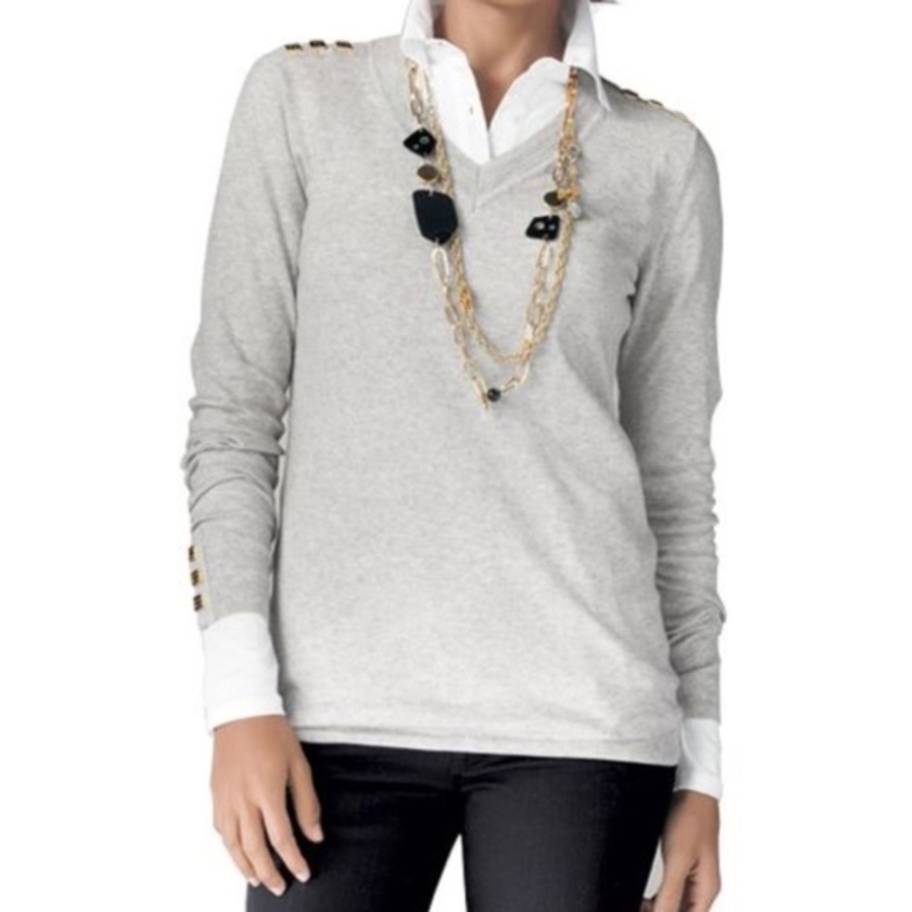 CAbi women's sweater, v neck, long sleeves